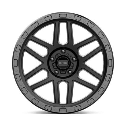 KMC KM544 MESA Satin Black W/ Gloss Black Lip 17x8.5 0 5x127mm 71.5mm