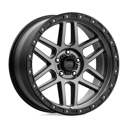 KMC KM544 MESA Satin Black W/ Gray Tint 17x8.5 0 5x120mm 65.1mm