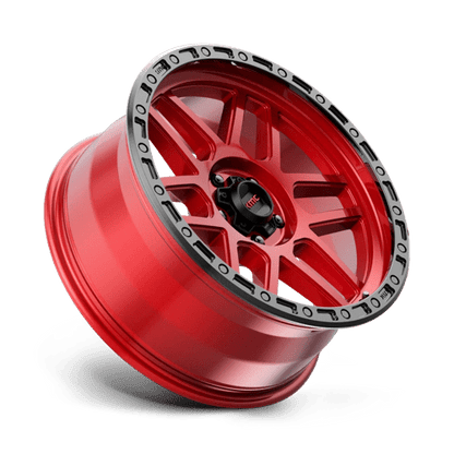 KMC KM544 MESA Candy Red W/ Black Lip 20x9 +25 5x150mm 110.1mm
