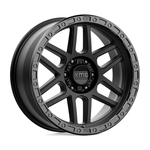KMC KM544 MESA Satin Black W/ Gloss Black Lip 17x8.5 0 6x139.7mm 106.1mm