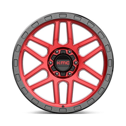 KMC KM544 MESA Candy Red W/ Black Lip 20x9 0 6x135mm 87.1mm