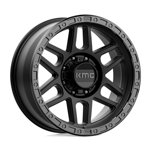 KMC KM544 MESA Satin Black W/ Gloss Black Lip 20x9 0 8x180mm 124.2mm