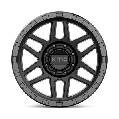 KMC KM544 MESA Satin Black W/ Gloss Black Lip 20x9 0 8x180mm 124.2mm