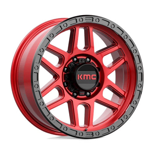 KMC KM544 MESA Candy Red W/ Black Lip 20x9 0 8x180mm 124.2mm