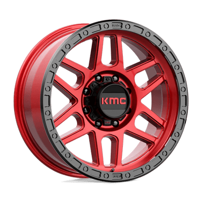 KMC KM544 MESA Candy Red W/ Black Lip 20x9 0 8x180mm 124.2mm