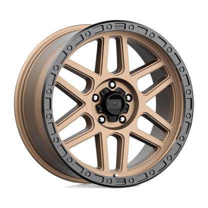 KMC KM544 MESA Matte Bronze W/ Black Lip 17x9 +18 5x127mm 71.5mm