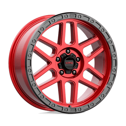 KMC KM544 MESA Candy Red W/ Black Lip 20x9 +25 5x150mm 110.1mm