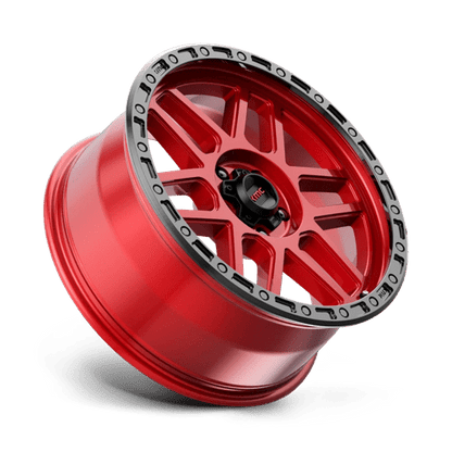 KMC KM544 MESA Candy Red W/ Black Lip 17x9 +18 5x127mm 71.5mm