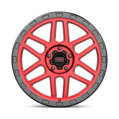 KMC KM544 MESA Candy Red W/ Black Lip 20x9 +25 5x150mm 110.1mm