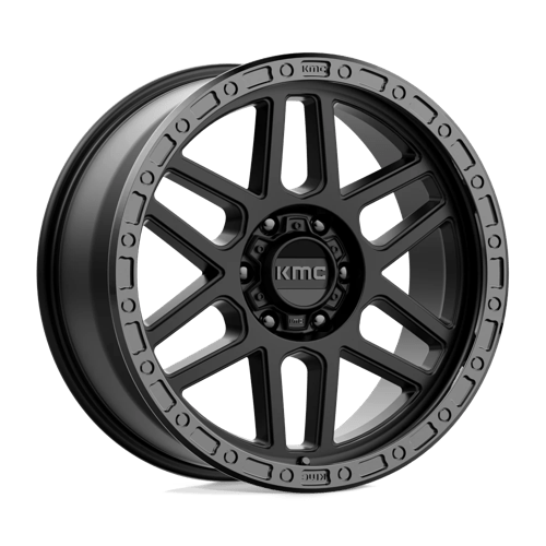 KMC KM544 MESA Satin Black W/ Gloss Black Lip 20x9 +18 6x139.7mm 106.1mm