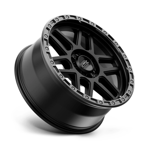 KMC KM544 MESA Satin Black W/ Gloss Black Lip 20x9 +18 6x139.7mm 106.1mm