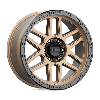 KMC KM544 MESA Matte Bronze W/ Black Lip 17x9 +18 6x139.7mm 106.1mm