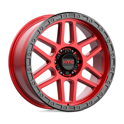 KMC KM544 MESA Candy Red W/ Black Lip 20x9 +18 6x139.7mm 106.1mm