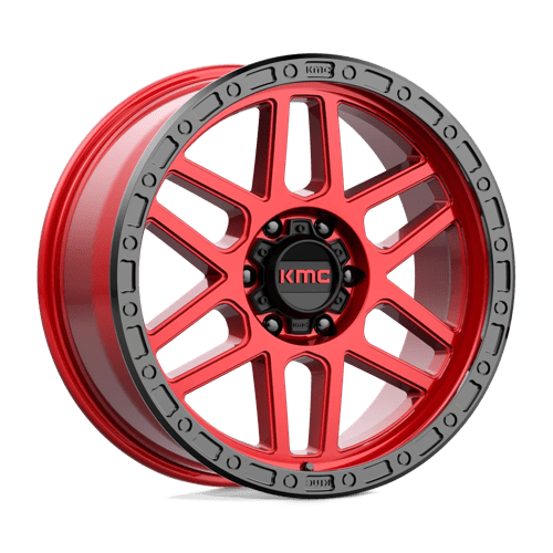 KMC KM544 MESA Candy Red W/ Black Lip 17x9 +18 6x114.3mm 66.1mm