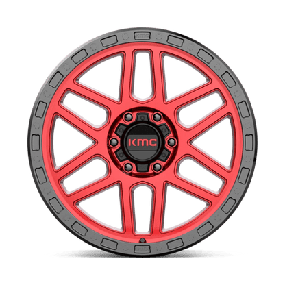 KMC KM544 MESA Candy Red W/ Black Lip 20x9 +18 6x139.7mm 106.1mm