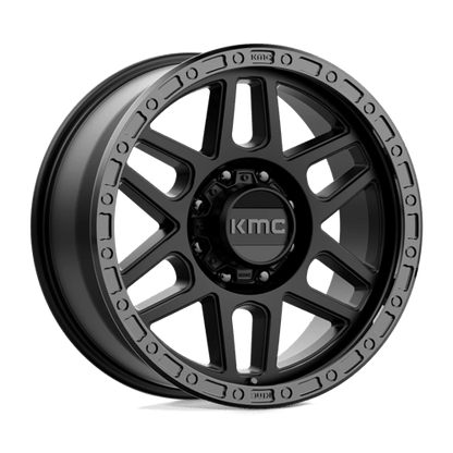 KMC KM544 MESA Satin Black W/ Gloss Black Lip 17x9 +18 8x170mm 125.1mm