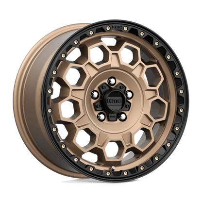 KMC KM545 TREK Matte Bronze W/ Black Lip 17x9 -12 6x139.7mm 106.1mm
