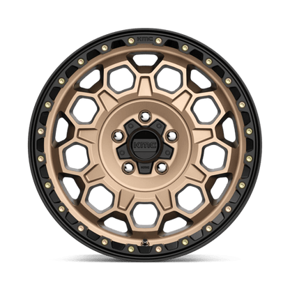 KMC KM545 TREK Matte Bronze W/ Black Lip 17x8 +35 5x114.3mm 72.6mm