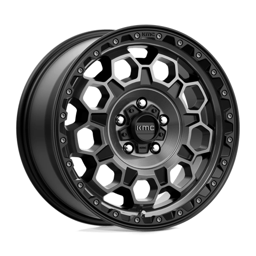 KMC KM545 TREK Satin Black W/ Gray Tint 17x9 -12 5x127mm 71.5mm