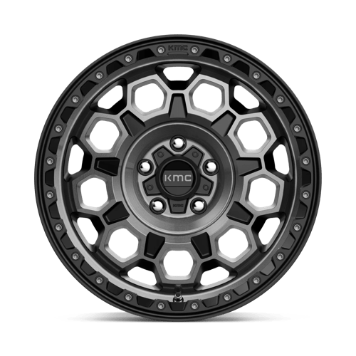 KMC KM545 TREK Satin Black W/ Gray Tint 17x8 +38 5x108mm 72.6mm