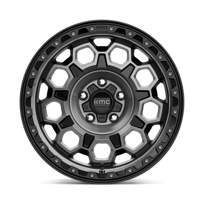 KMC KM545 TREK Satin Black W/ Gray Tint 17x8 +38 5x108mm 72.6mm