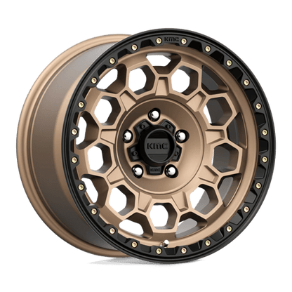 KMC KM545 TREK Matte Bronze W/ Black Lip 17x9 0 5x127mm 71.5mm