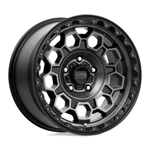 KMC KM545 TREK Satin Black W/ Gray Tint 17x9 0 5x127mm 71.5mm