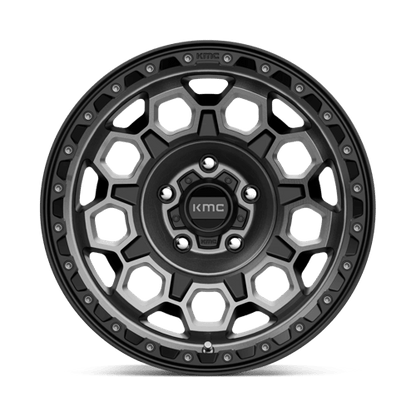 KMC KM545 TREK Satin Black W/ Gray Tint 17x9 0 5x127mm 71.5mm