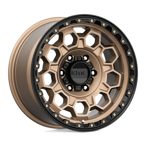 KMC KM545 TREK Matte Bronze W/ Black Lip 17x9 0 6x139.7mm 106.1mm