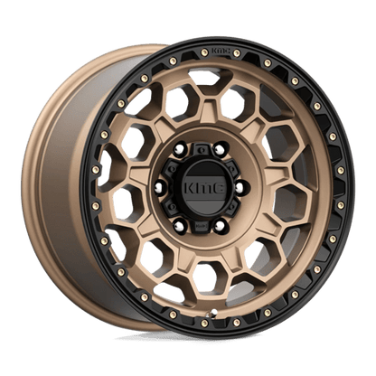KMC KM545 TREK Matte Bronze W/ Black Lip 17x9 0 6x139.7mm 106.1mm