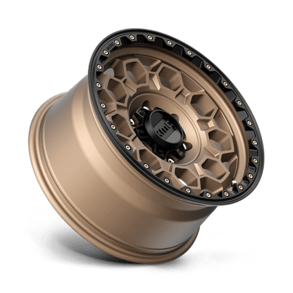 KMC KM545 TREK Matte Bronze W/ Black Lip 17x9 0 6x139.7mm 106.1mm