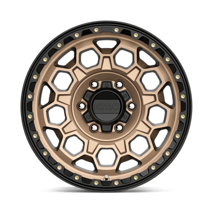 KMC KM545 TREK Matte Bronze W/ Black Lip 17x9 0 6x139.7mm 106.1mm