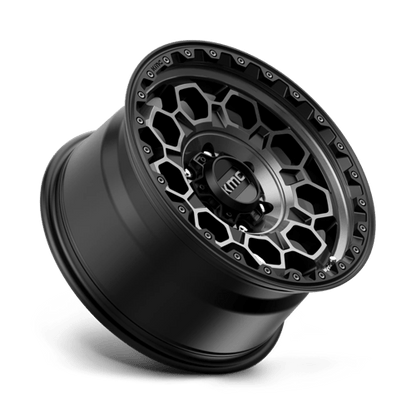 KMC KM545 TREK Satin Black W/ Gray Tint 17x9 0 6x139.7mm 106.1mm