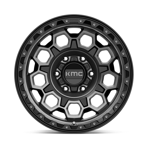 KMC KM545 TREK Satin Black W/ Gray Tint 17x9 0 6x139.7mm 106.1mm