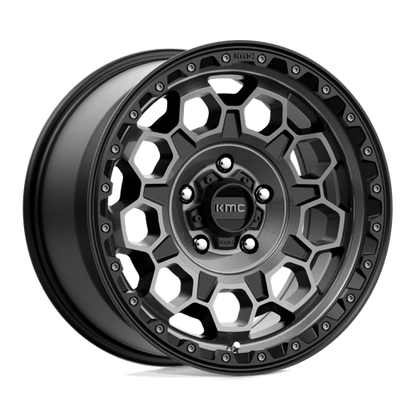 KMC KM545 TREK Satin Black W/ Gray Tint 17x9 +18 5x127mm 71.5mm