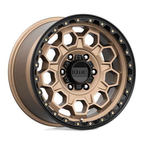 KMC KM545 TREK Matte Bronze W/ Black Lip 17x9 +18 6x139.7mm 106.1mm