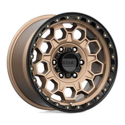 KMC KM545 TREK Matte Bronze W/ Black Lip 17x9 +18 6x139.7mm 106.1mm