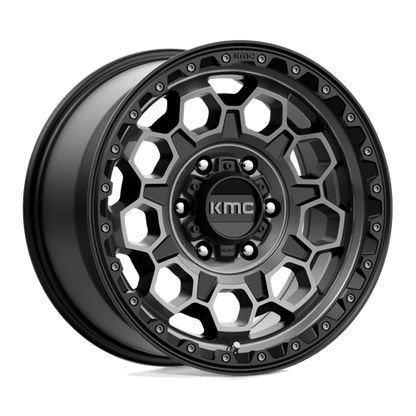 KMC KM545 TREK Satin Black W/ Gray Tint 17x9 +18 6x135mm 87.1mm