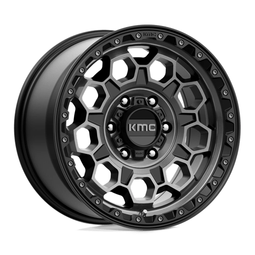 KMC KM545 TREK Satin Black W/ Gray Tint 17x9 +18 6x114.3mm 66.1mm