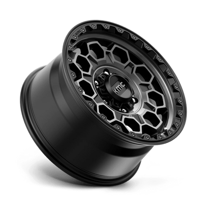 KMC KM545 TREK Satin Black W/ Gray Tint 17x9 +18 6x139.7mm 106.1mm