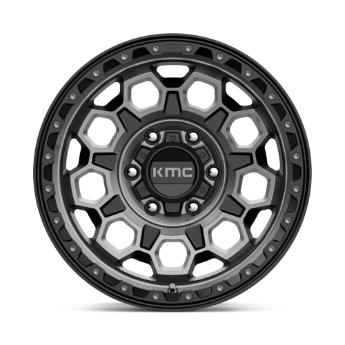 KMC KM545 TREK Satin Black W/ Gray Tint 17x9 +18 6x139.7mm 106.1mm