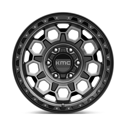 KMC KM545 TREK Satin Black W/ Gray Tint 17x9 +18 6x139.7mm 106.1mm