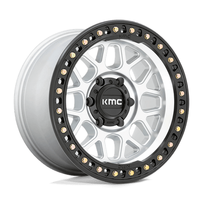 KMC KM549 GRS Machined W/ Satin Black Lip 18x8.5 0 8x180mm 124.2mm