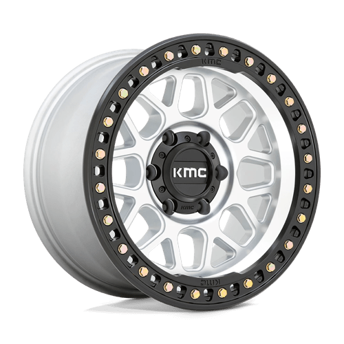 KMC KM549 GRS Machined W/ Satin Black Lip 17x9 +18 5x150mm 110.1mm