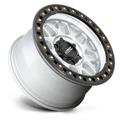 KMC KM549 GRS Machined W/ Satin Black Lip 17x9 +18 6x135mm 87.1mm