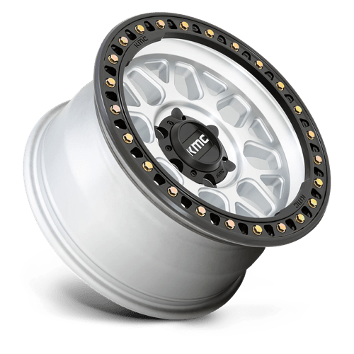 KMC KM549 GRS Machined W/ Satin Black Lip 17x8.5 0 6x139.7mm 106.1mm