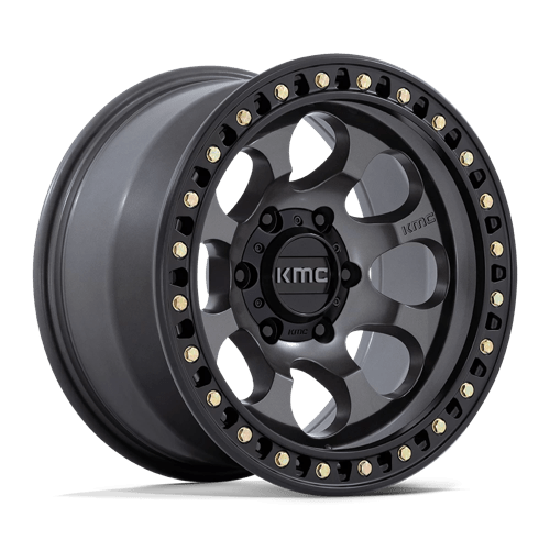 KMC KM550 RIOT SBL Anthracite W/ Satin Black Lip 18x9 +18 6x120mm 66.9mm