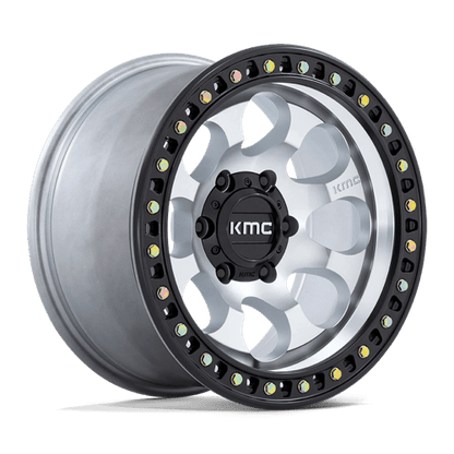 KMC KM550 RIOT SBL Machined W/ Satin Black Lip 18x9 +18 6x135mm 87.1mm