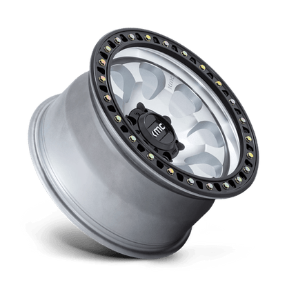 KMC KM550 RIOT SBL Machined W/ Satin Black Lip 17x9 -12 6x139.7mm 106.1mm