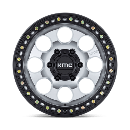 KMC KM550 RIOT SBL Machined W/ Satin Black Lip 17x8.5 +10 6x135mm 87.1mm
